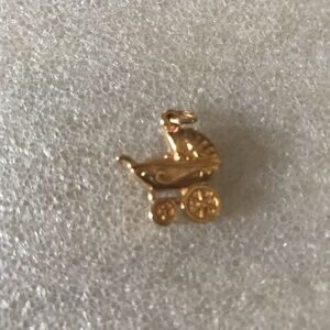 Gold Baby Carriage Charm